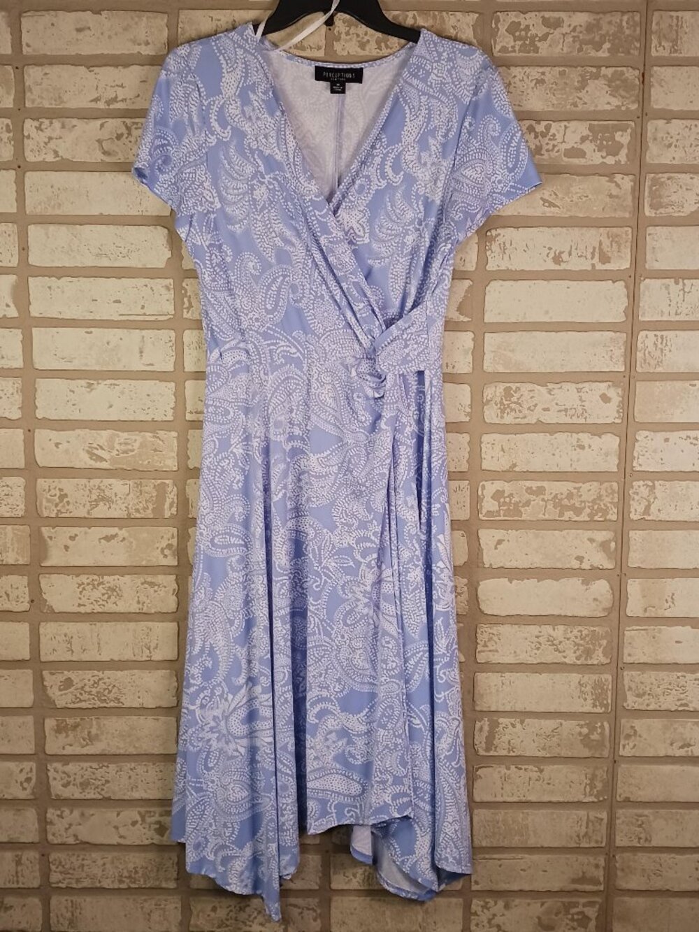 Perceptions New York Womens Size 10 Maxi Dress Dress Paisley White Design